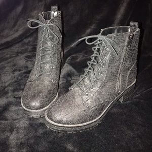 Black lace combat boots,  Fergalicious by Fergie